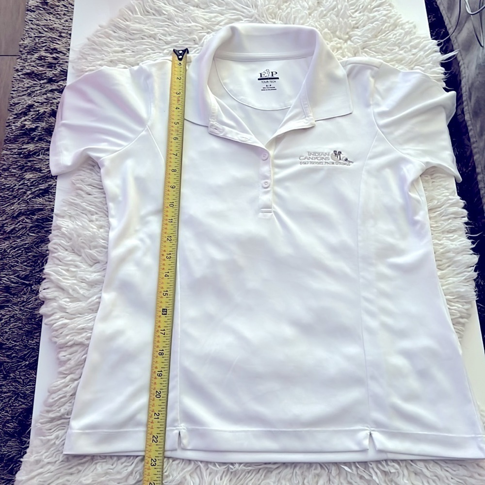 Ladies EP Tour Tech White button-down Golf Polo! Classic!ποΈββοΈβ³οΈ - Picture 5 of 8